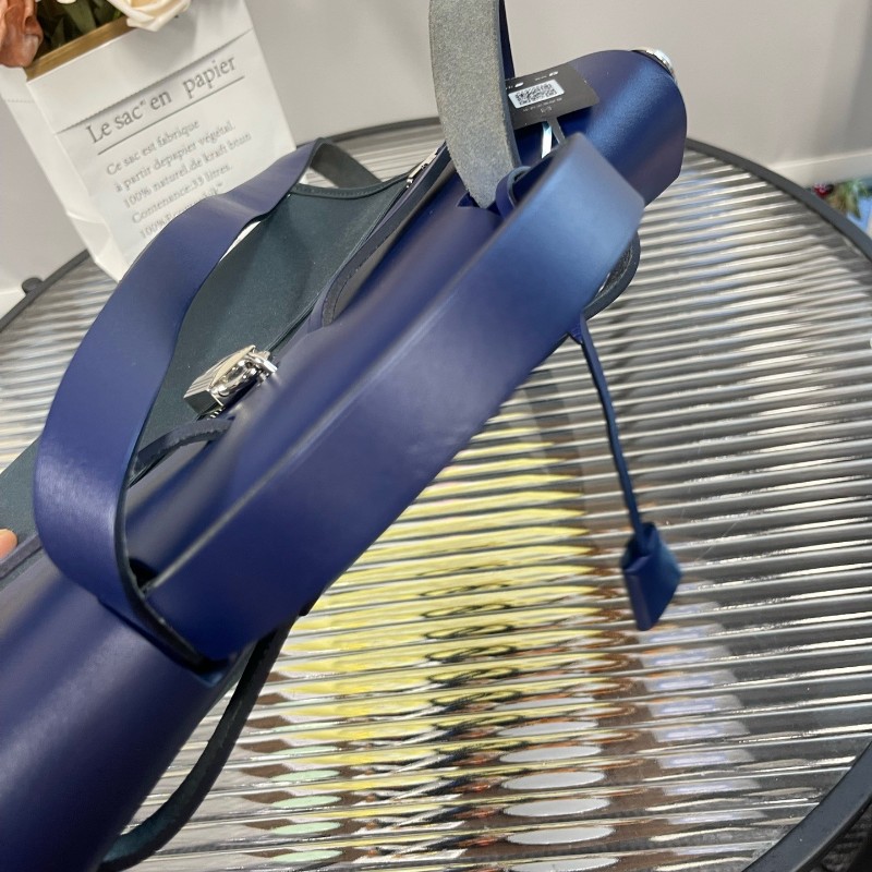 Hermes愛馬仕 herbag31 藍拼藏青 Y刻 肩背包-13