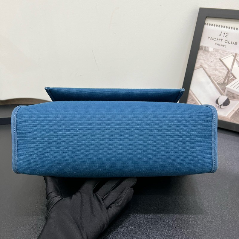 Hermes愛馬仕Herbag 31藍色拼黑色牛皮 肩背包 斜背包-4