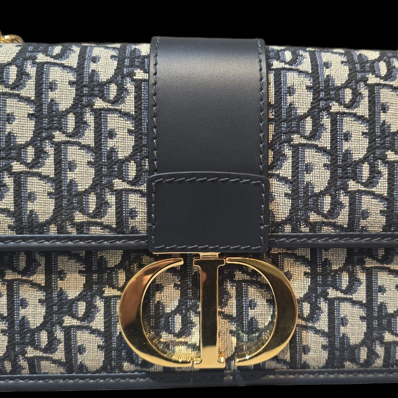 Dior蒙田包30 Montaigne 鏈帶包
藍色 Dior Oblique 緹花-0