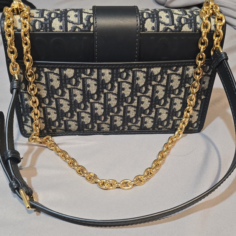 Dior蒙田包30 Montaigne 鏈帶包
藍色 Dior Oblique 緹花-4