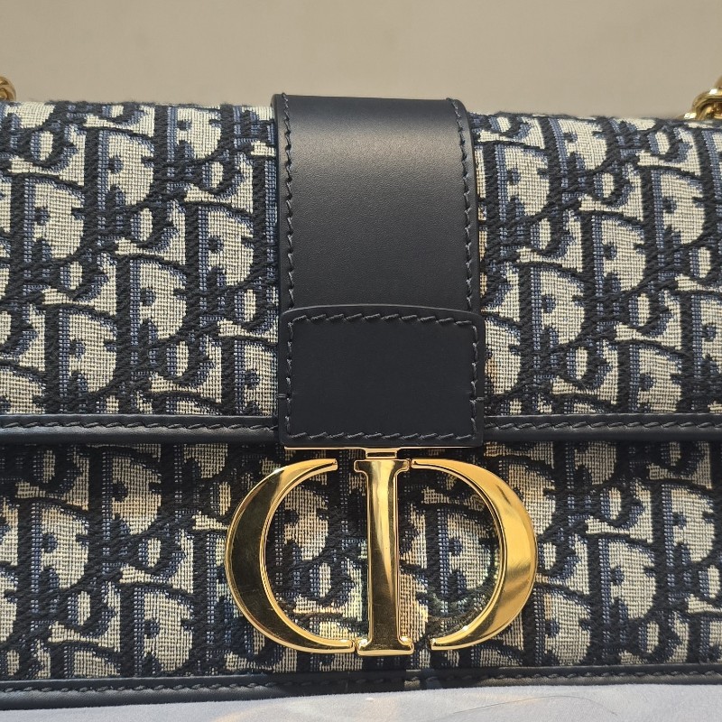 Dior蒙田包30 Montaigne 鏈帶包
藍色 Dior Oblique 緹花-5