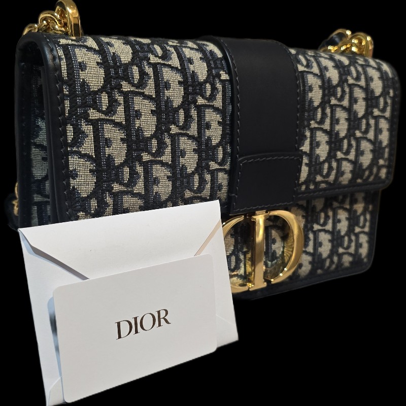 Dior蒙田包30 Montaigne 鏈帶包
藍色 Dior Oblique 緹花-15
