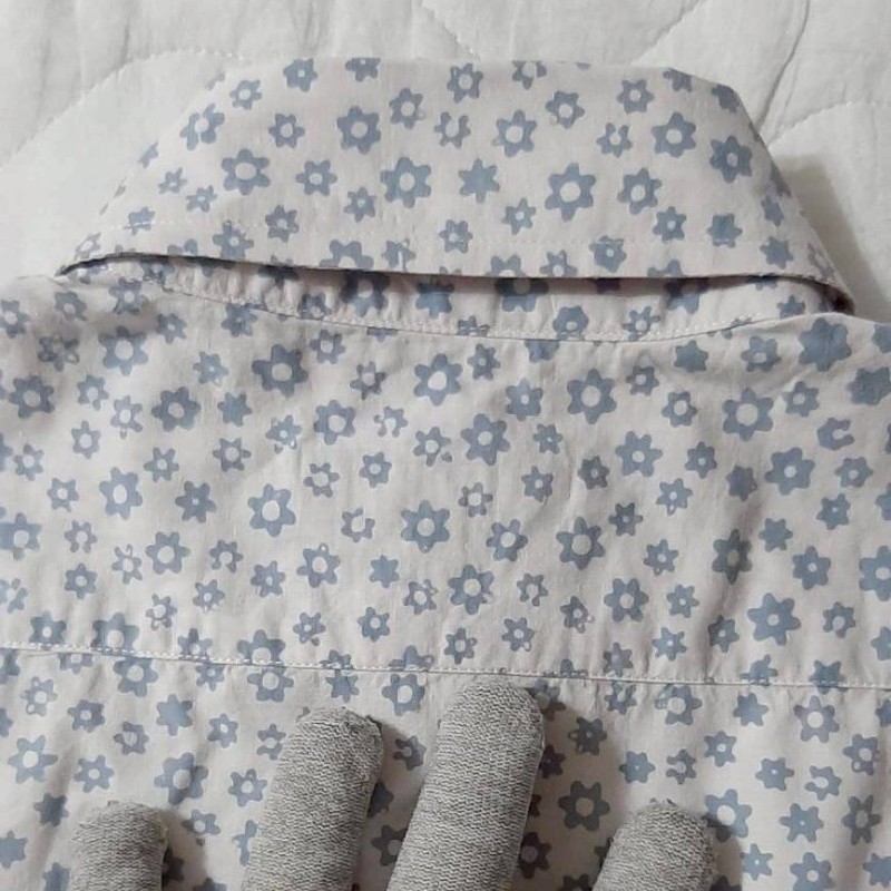 絕版BURBERRY博柏利 BLACK LABEL 黑標 滿版 男小碎花短袖襯衫2號-3