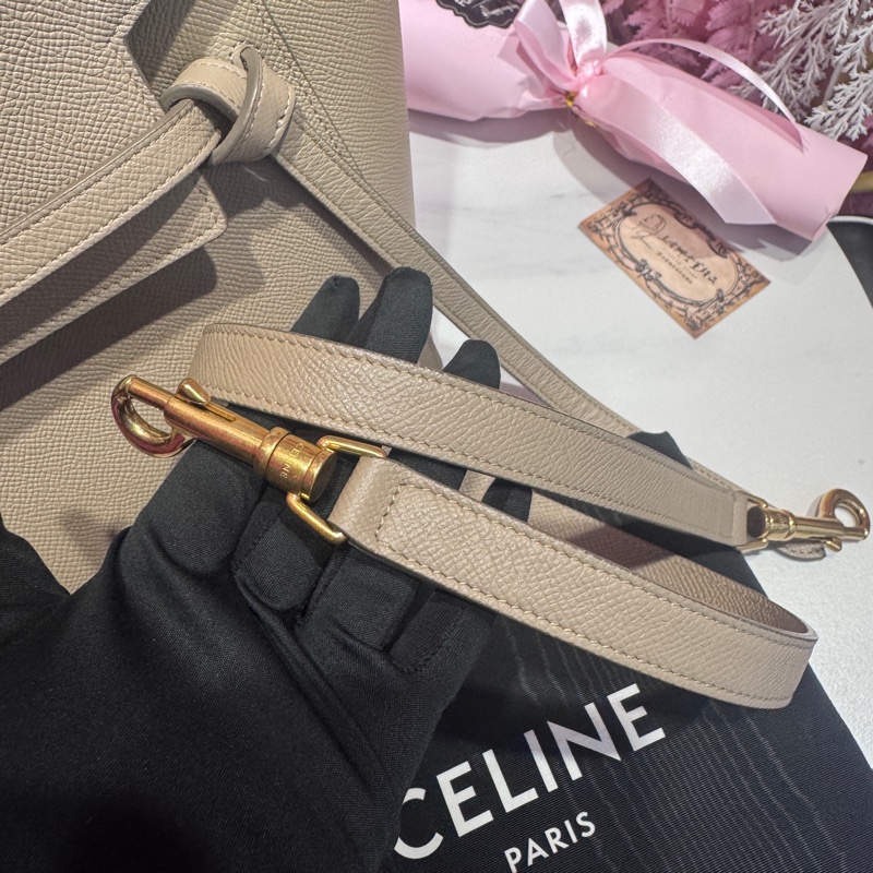 Celine 鯰魚包奶茶色/王吉娜古董精品-2