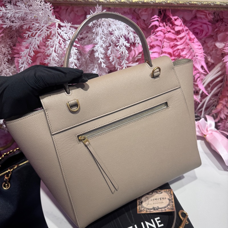 Celine 鯰魚包奶茶色/王吉娜古董精品-3