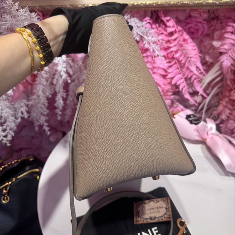 Celine 鯰魚包奶茶色/王吉娜古董精品-5