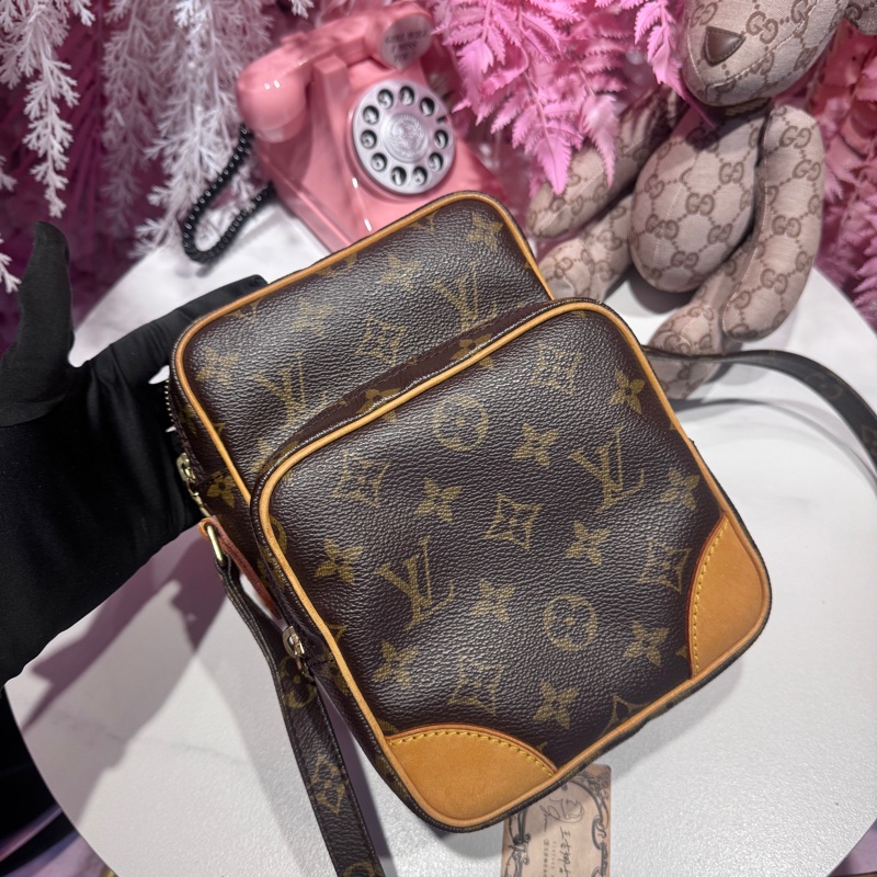 LV 雙層老花斜背包/王吉娜古董精品-3