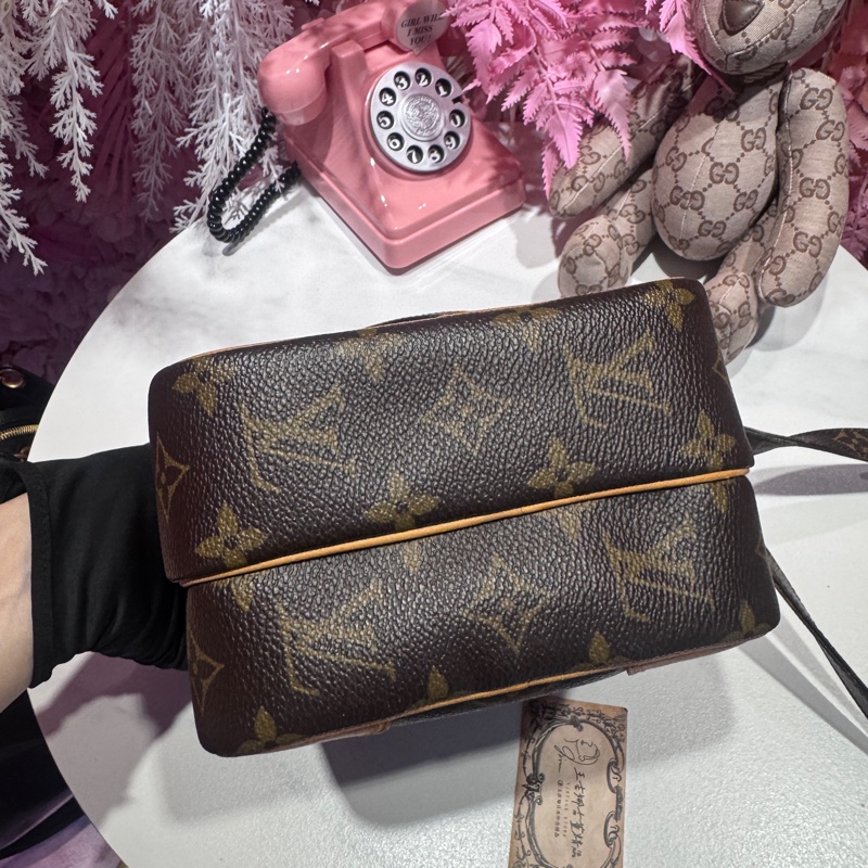 LV 雙層老花斜背包/王吉娜古董精品-7