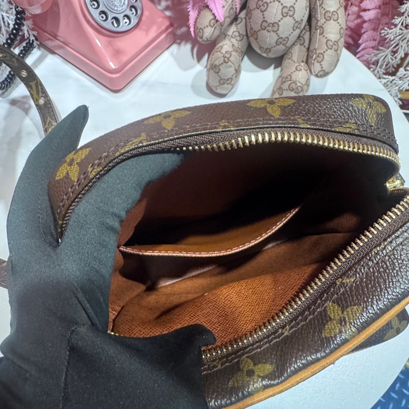 LV 雙層老花斜背包/王吉娜古董精品-9