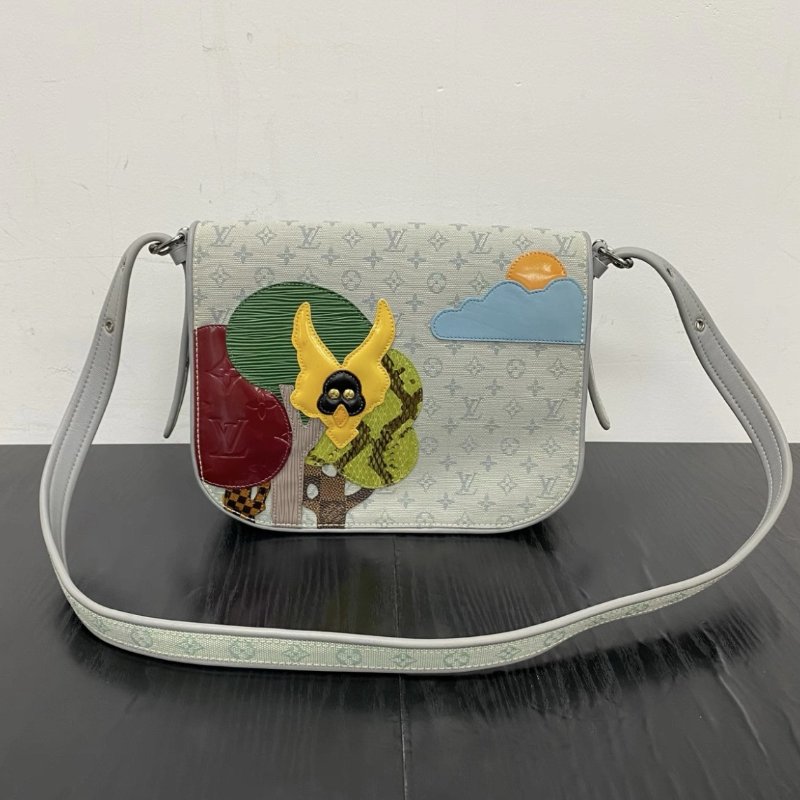 LV 童話限定動物園系列系列肩背郵差包 24*20 98新配件塵袋-0