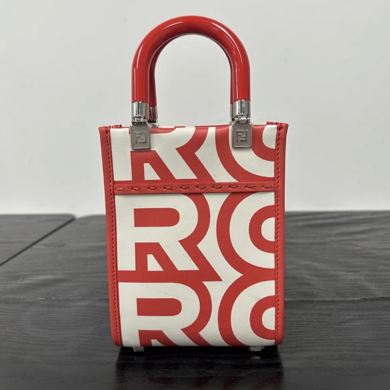 FENDI Sunshine 紅白限定mini琴譜 13*17*5.5 全新閒置配件塵袋-0