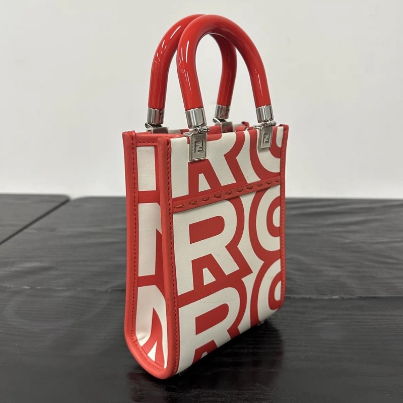 FENDI Sunshine 紅白限定mini琴譜 13*17*5.5 全新閒置配件塵袋-1