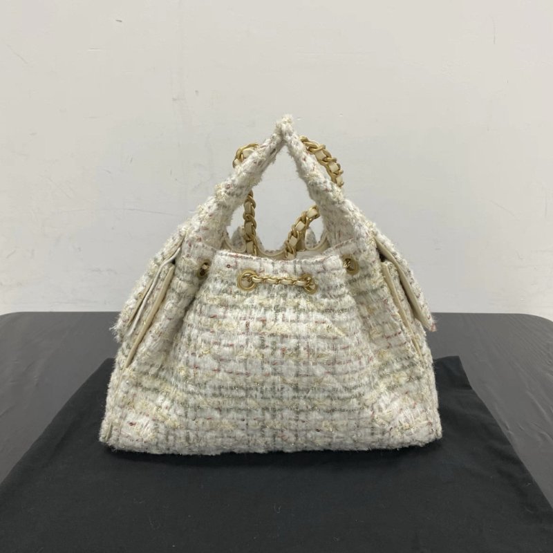 CHANEL 25A斜紋軟呢25bag小號肩背鏈條包 26*30*14 99新配件盒子塵袋-5