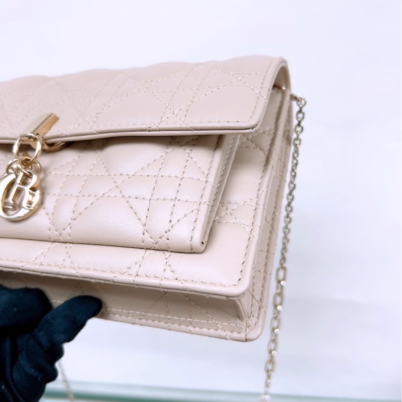 近新 Dior my dior woc 淺奶茶斜挎包-3