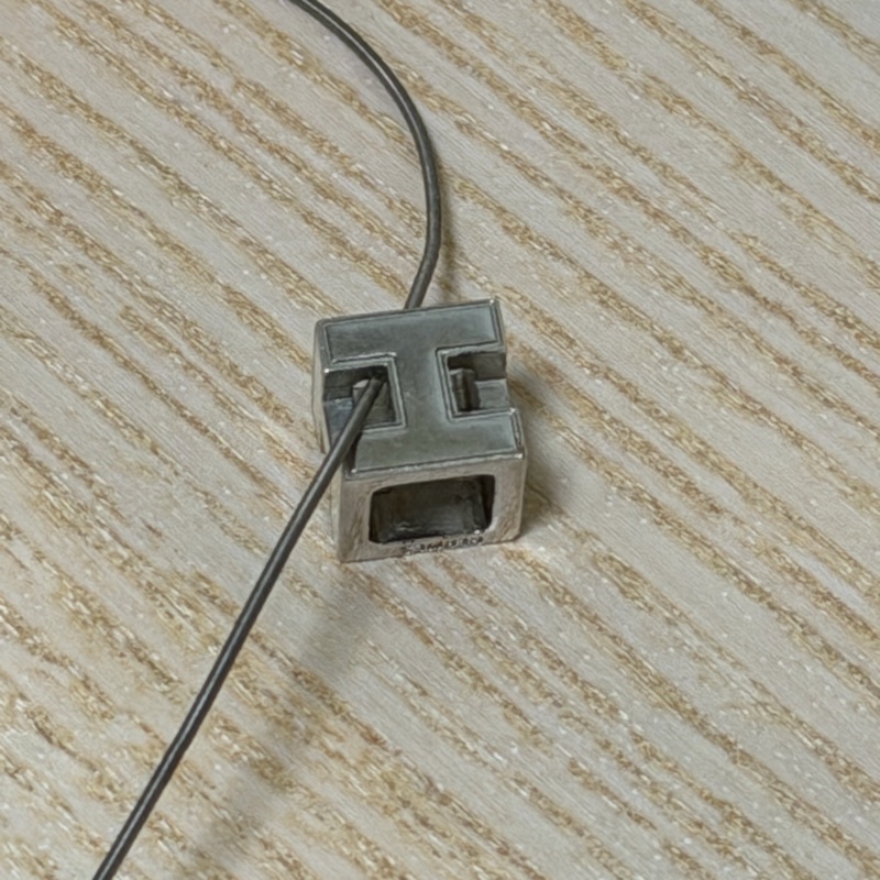 ✨ 絕版珍藏・Hermès Cube H 白色項鍊 ✨-5