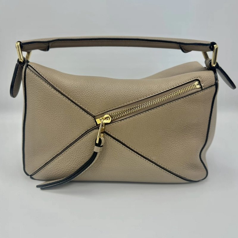 LOEWE 沙色小號拼圖手提肩背斜背包 25*15*10 99新配件塵袋購證-4