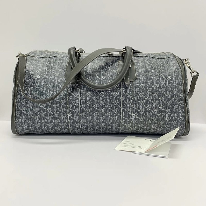 GOYARD Boston老花手提斜背旅行袋50*30*25 98新配件購證-0