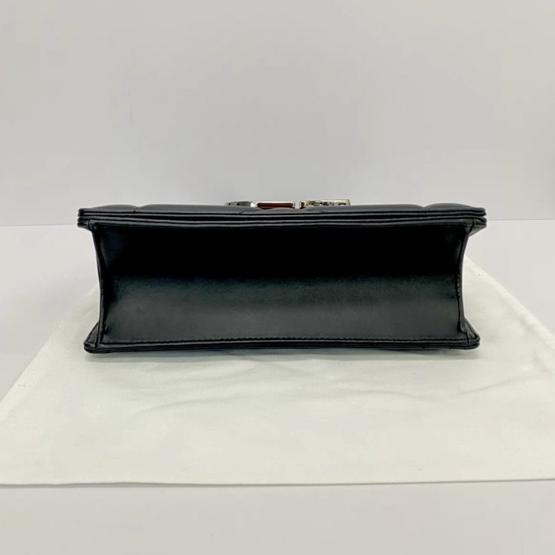 DIOR 全皮黑色銀扣蒙田30手提肩背斜背包 25*15*8 98新配件盒子塵袋購證-3