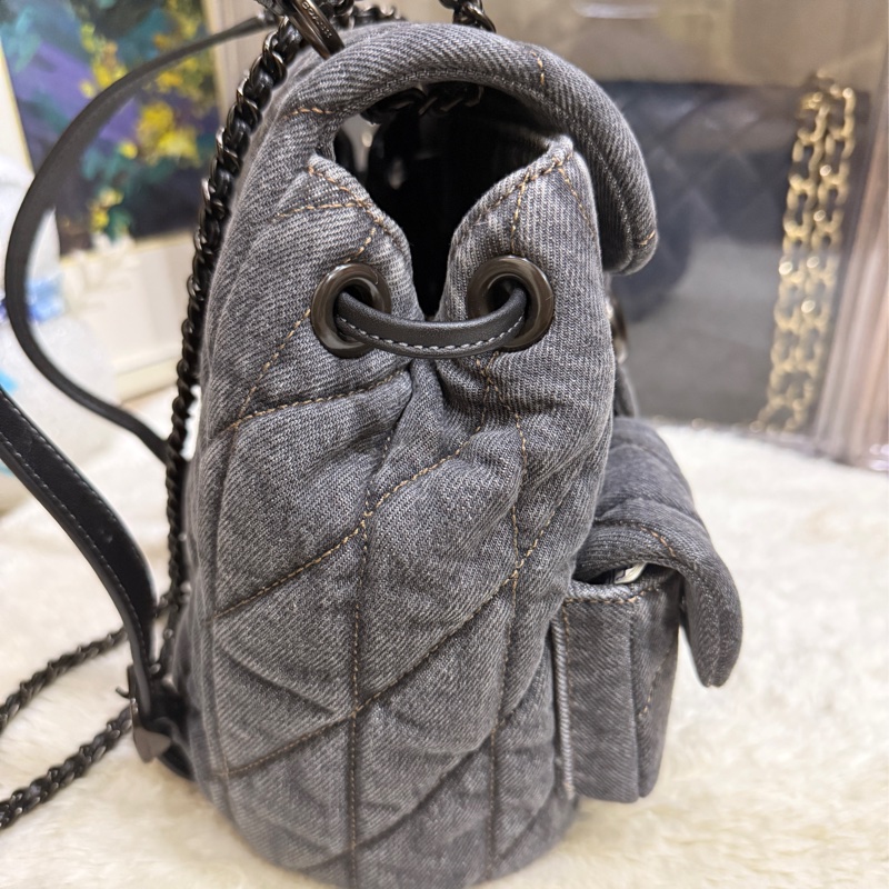 告別2025斷捨離價格🉐正櫃2萬多缺貨🏅95新✨COACH 黑牛仔 黑釦 可斜揹 三用包 三背法TABBY 絎縫後背包 斜揹 肩背 後背-13