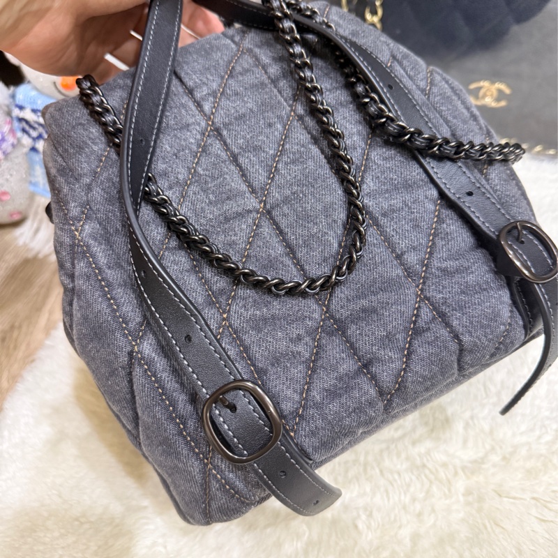 告別2025斷捨離價格🉐正櫃2萬多缺貨🏅95新✨COACH 黑牛仔 黑釦 可斜揹 三用包 三背法TABBY 絎縫後背包 斜揹 肩背 後背-15