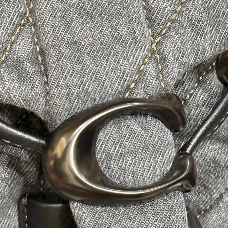 告別2025斷捨離價格🉐正櫃2萬多缺貨🏅95新✨COACH 黑牛仔 黑釦 可斜揹 三用包 三背法TABBY 絎縫後背包 斜揹 肩背 後背-30