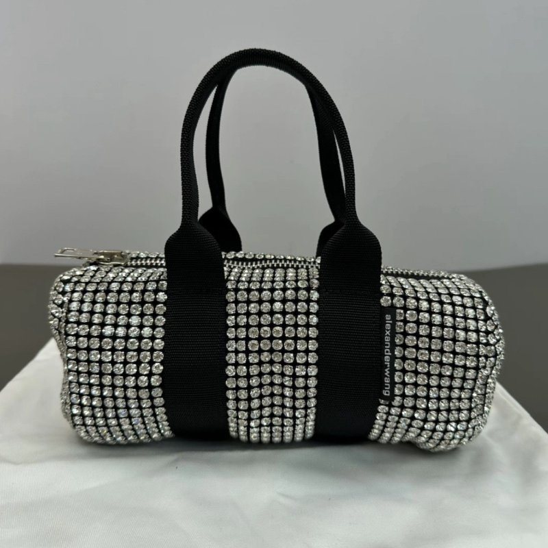 Alexander Wang cruiser帆布水鑽手提包22*14*10 98新配件塵袋-0