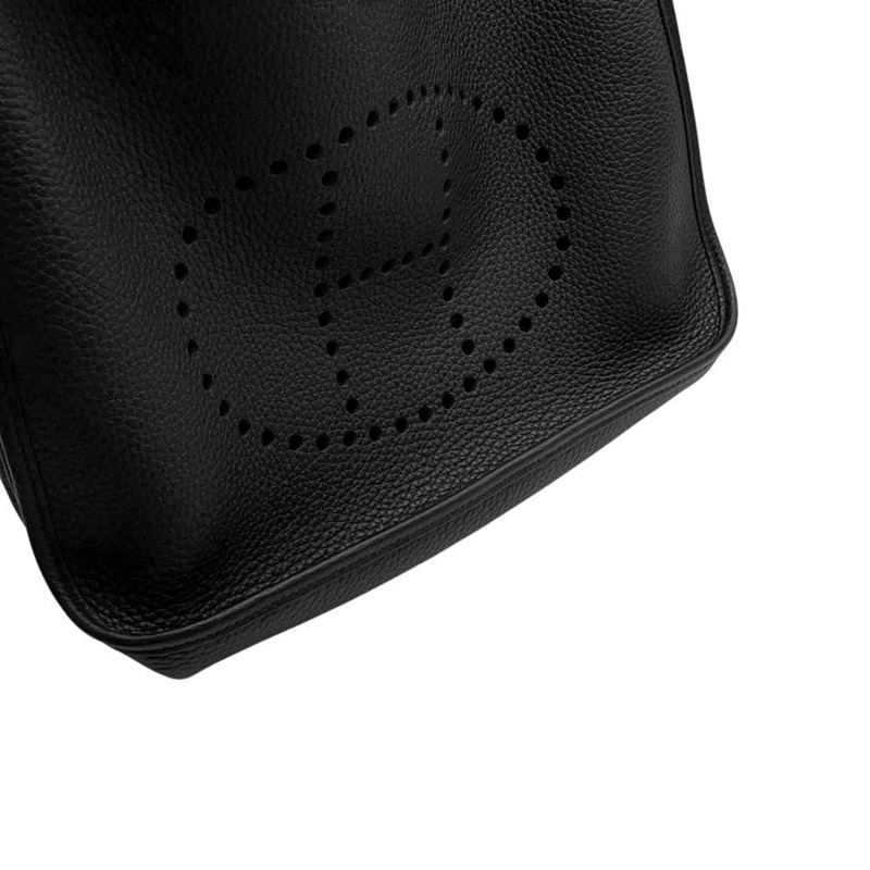 Hermes Hermès Evelyne 3 GM 單肩包，黑色，Taurillon Clemence 皮革，B 印記，黑色-4