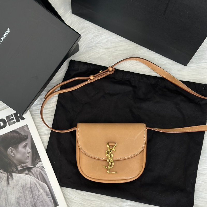 YSL Kaia馬鞍包 - mini奶茶金-0