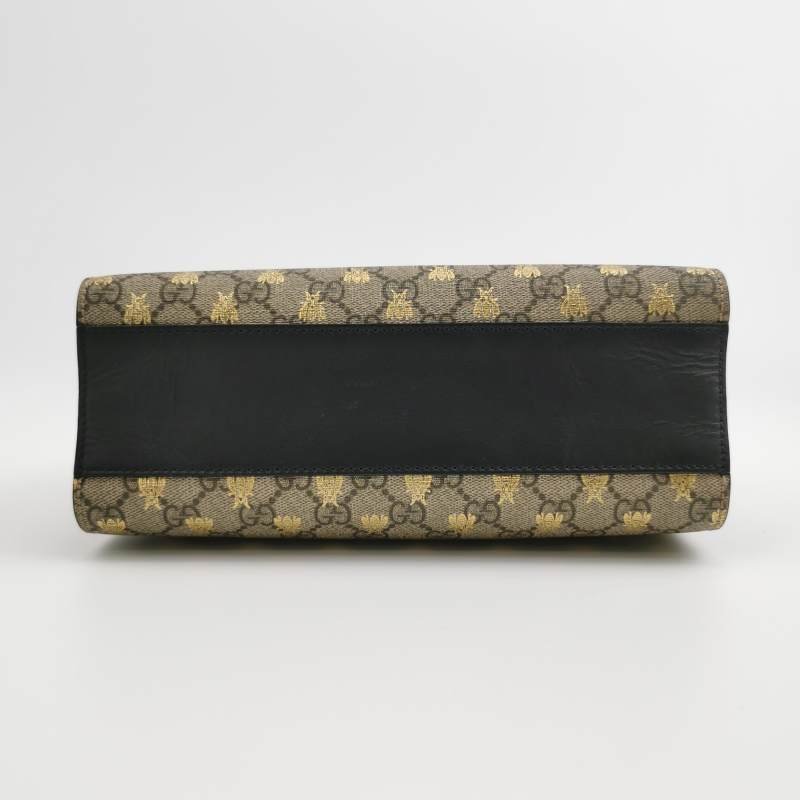 Gucci Padlock 小號 牛皮 蜜蜂 印花 鎖扣 單肩包-5