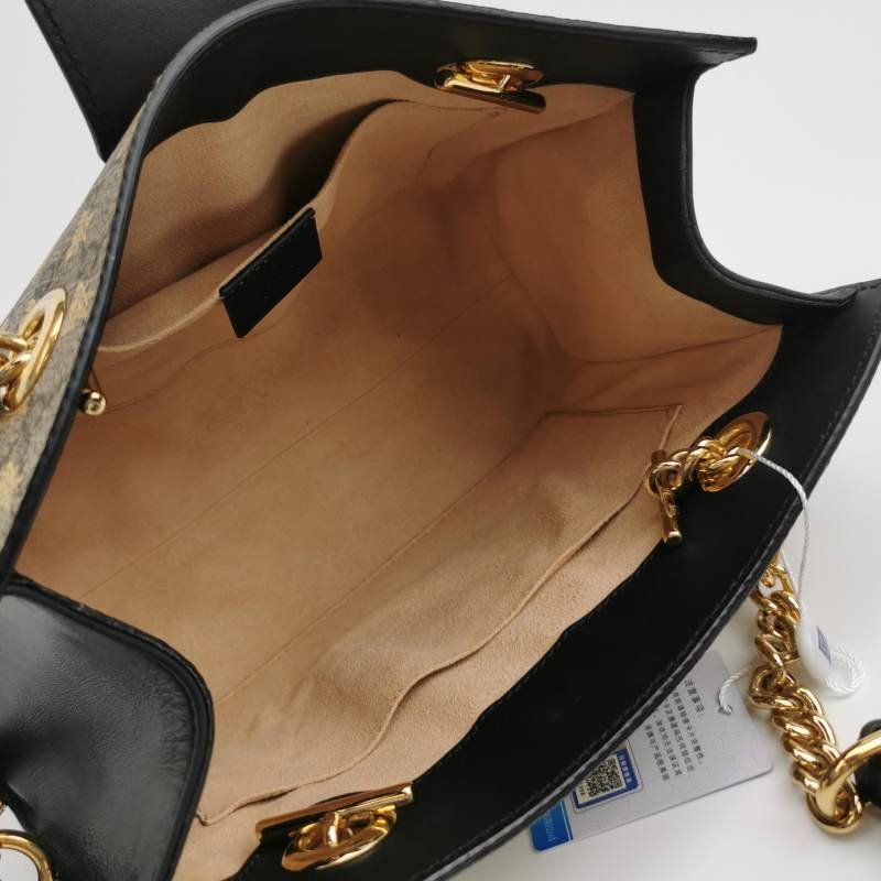 Gucci Padlock 小號 牛皮 蜜蜂 印花 鎖扣 單肩包-6