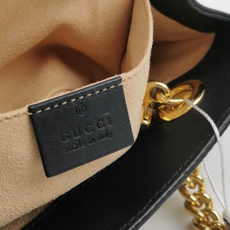 Gucci Padlock 小號 牛皮 蜜蜂 印花 鎖扣 單肩包-7