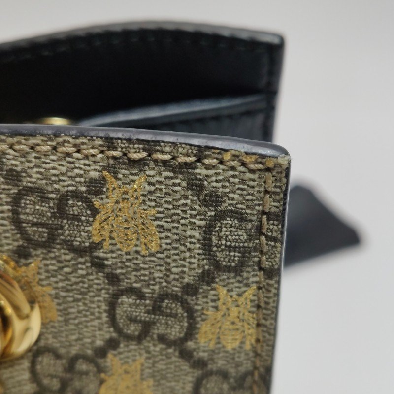 Gucci Padlock 小號 牛皮 蜜蜂 印花 鎖扣 單肩包-19