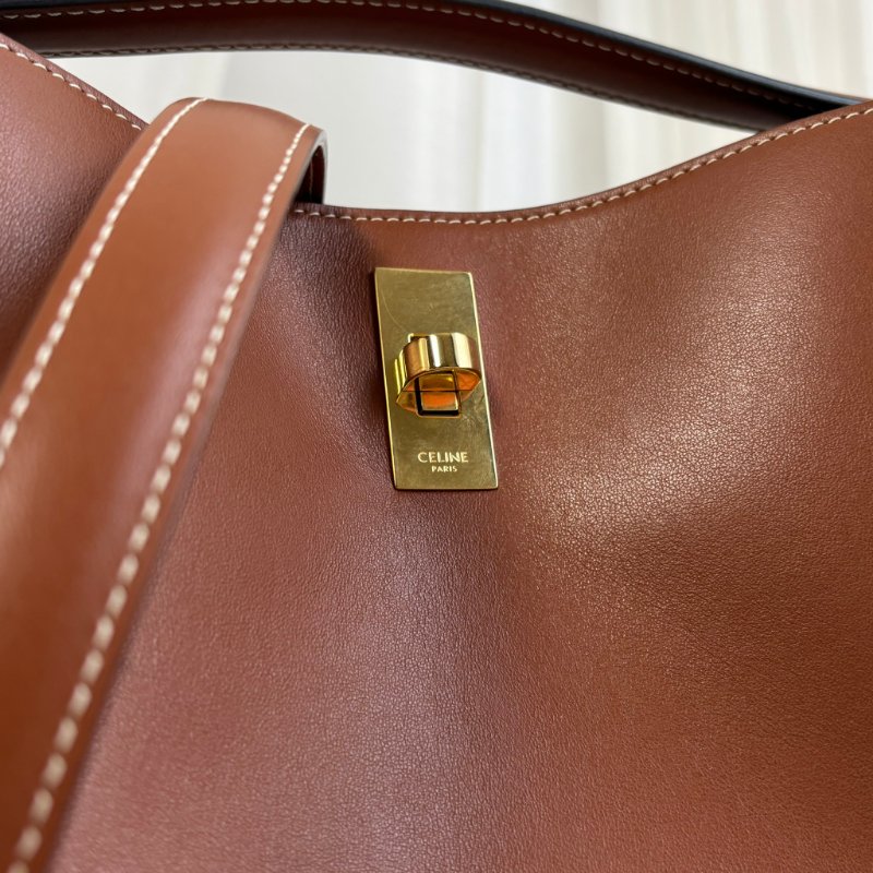 ::CELINE:: 焦糖色 Teen Bucket16 手提肩背包 斜背包-3