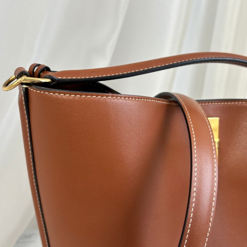 ::CELINE:: 焦糖色 Teen Bucket16 手提肩背包 斜背包-4