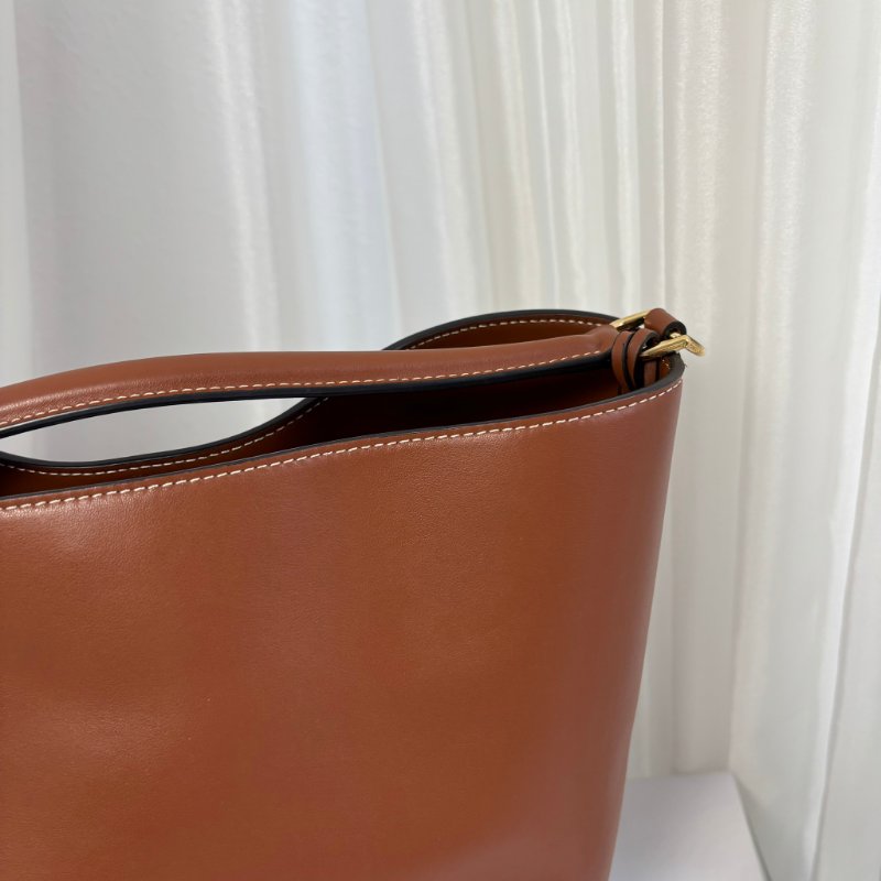 ::CELINE:: 焦糖色 Teen Bucket16 手提肩背包 斜背包-8