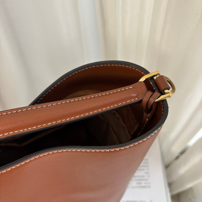 ::CELINE:: 焦糖色 Teen Bucket16 手提肩背包 斜背包-11