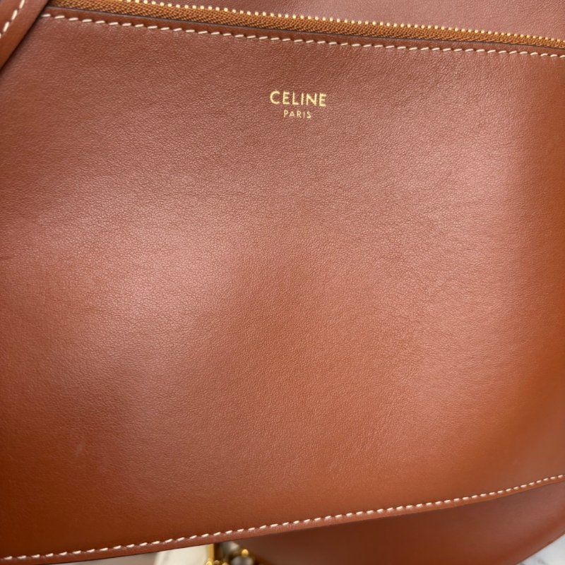 ::CELINE:: 焦糖色 Teen Bucket16 手提肩背包 斜背包-31