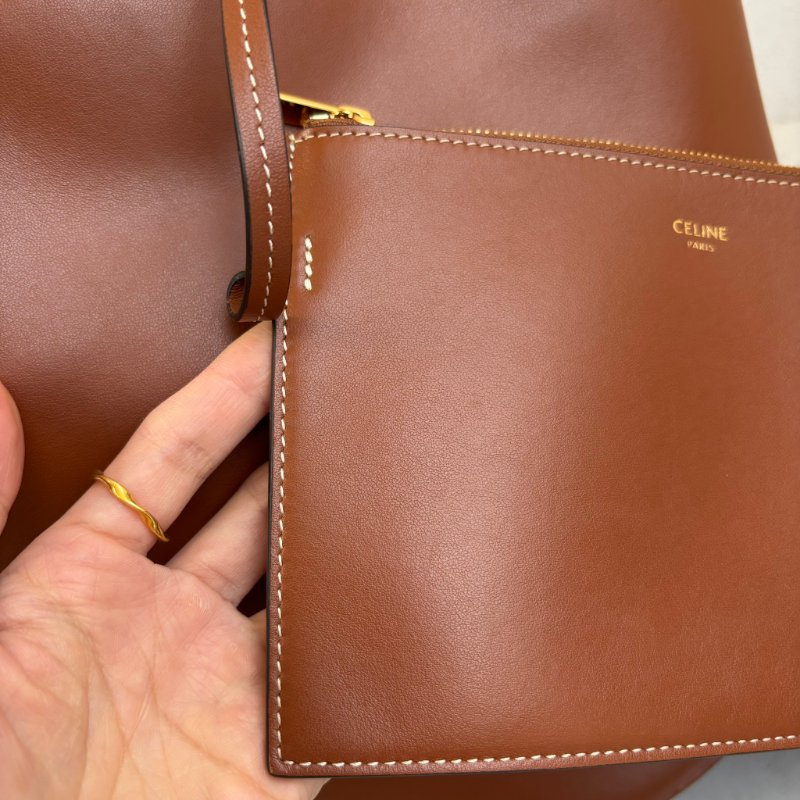 ::CELINE:: 焦糖色 Teen Bucket16 手提肩背包 斜背包-33