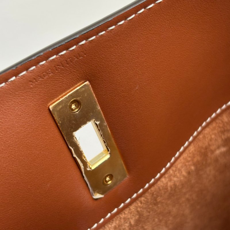 ::CELINE:: 焦糖色 Teen Bucket16 手提肩背包 斜背包-40