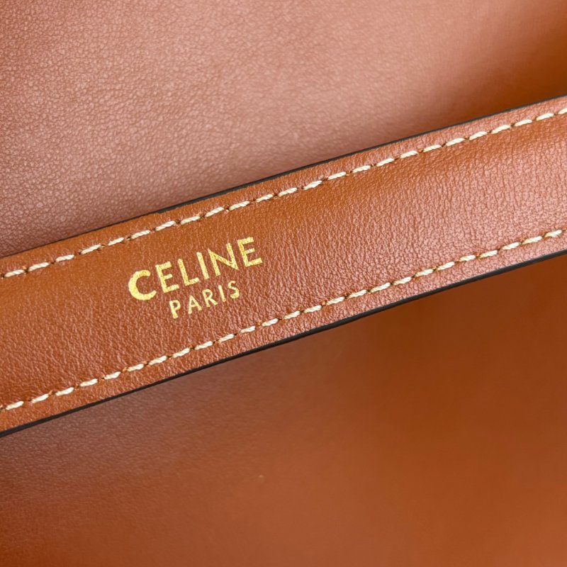 ::CELINE:: 焦糖色 Teen Bucket16 手提肩背包 斜背包-41
