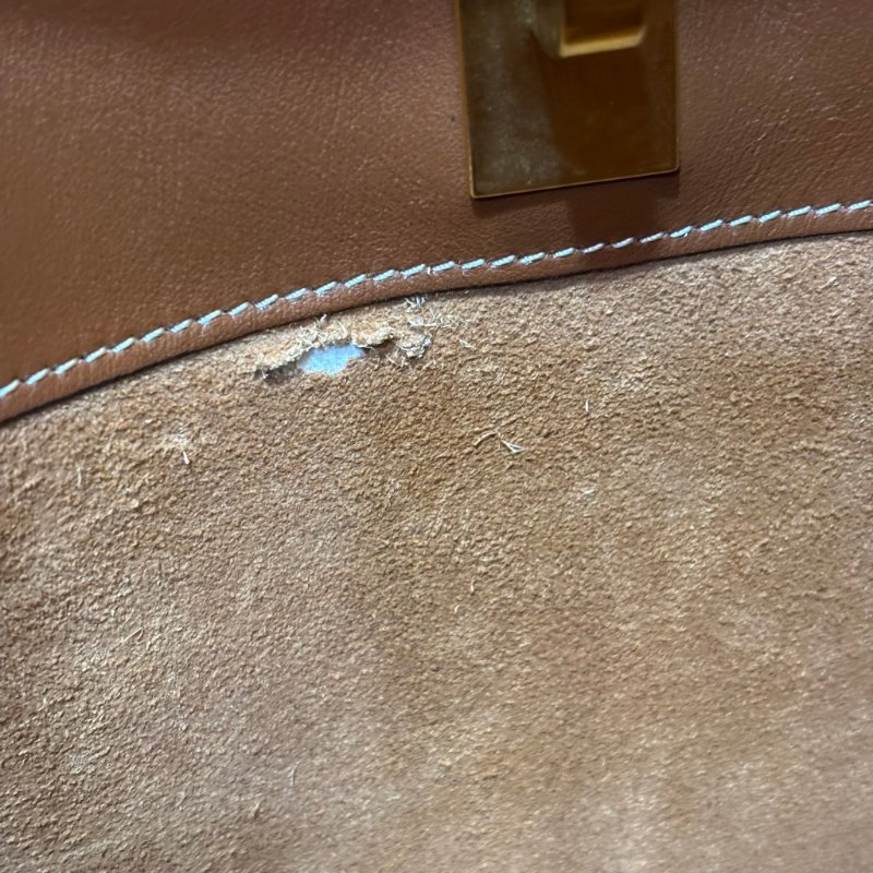 ::CELINE:: 焦糖色 Teen Bucket16 手提肩背包 斜背包-10