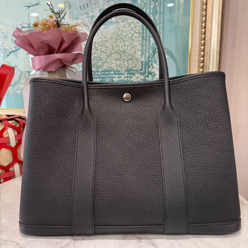 Hermes 89黑T/C皮GardenParty36手提包-0