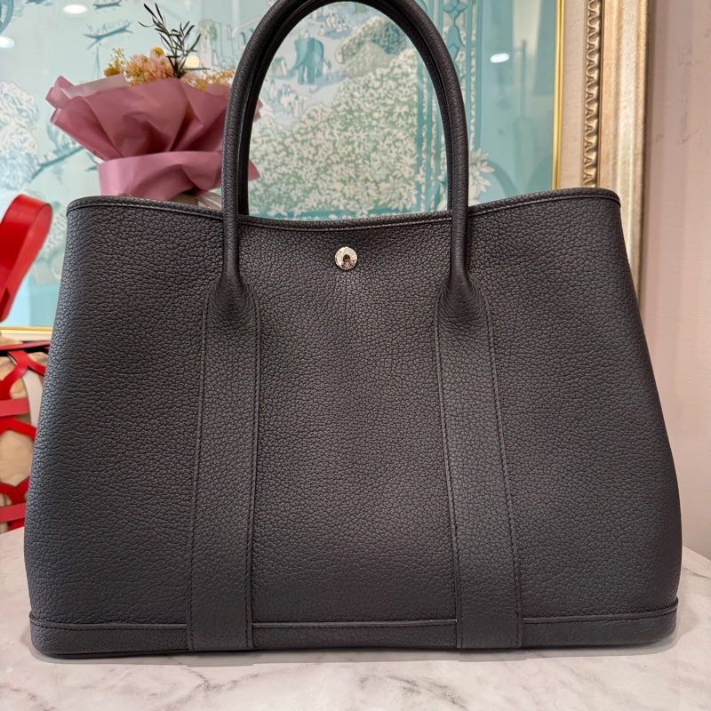 Hermes 89黑T/C皮GardenParty36手提包-1