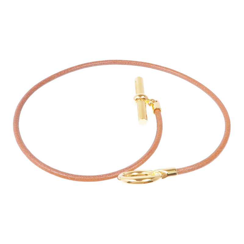 HERMES 皮革Glenan Double Tour Bracelet金扣手帶-6