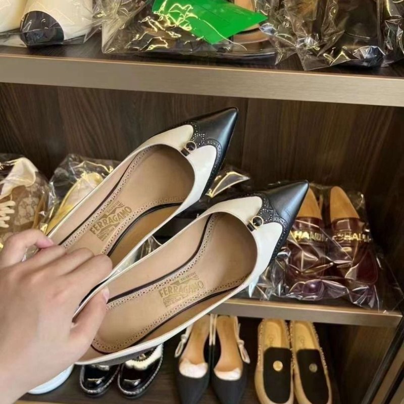 Ferragamo 高跟鞋 7.5號 整體很新-0