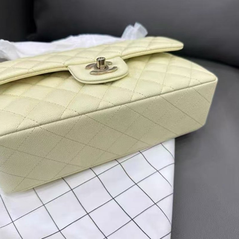 Chanel CF 小號23k 小雞黃 荔枝皮金扣 全新-3