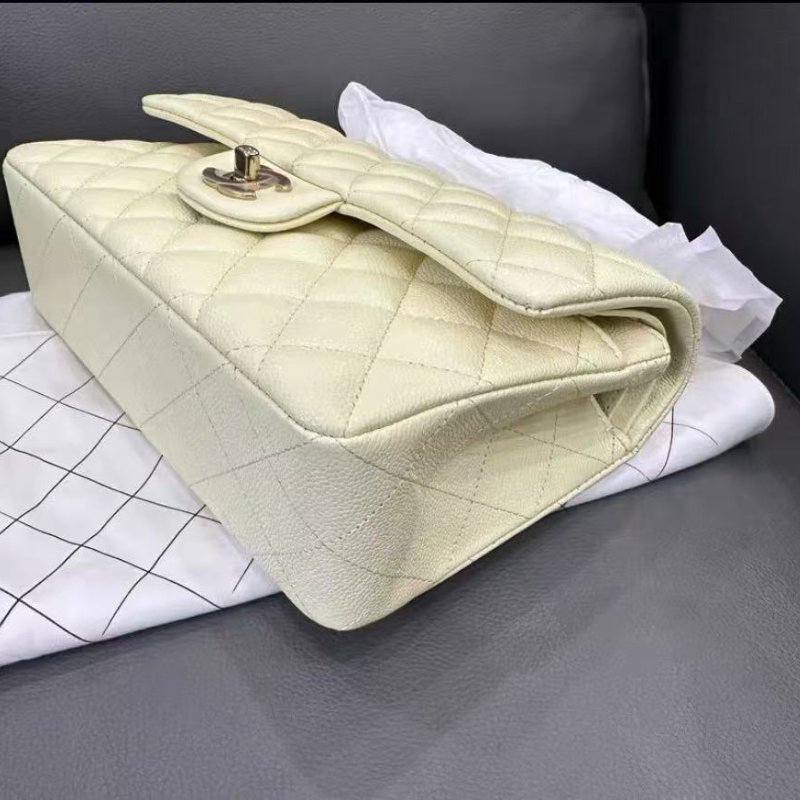 Chanel CF 小號23k 小雞黃 荔枝皮金扣 全新-4