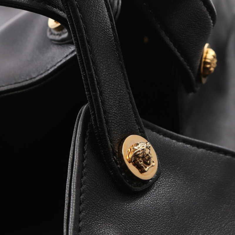 VERSACE Protea 肩背包 1014315 皮革 黑色 二手 女士-6