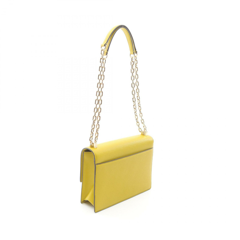 Kate Spade Deco 鏈條單肩包，皮革材質，綠色，二手，女士，金色五金-1