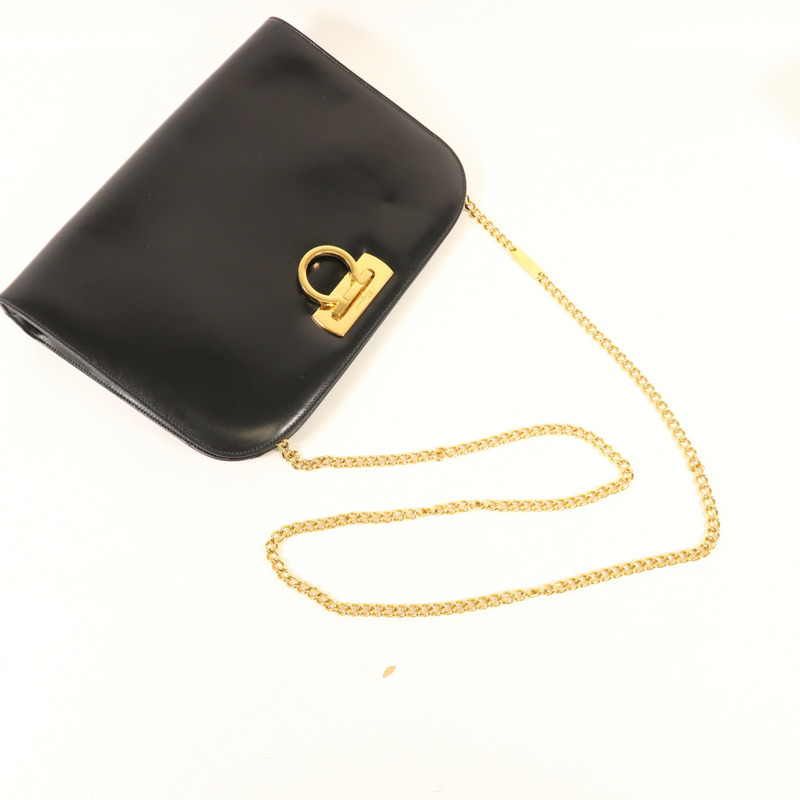 Salvatore Ferragamo 牛皮皮革Vintage Chain Bag金扣鏈帶肩背袋-6